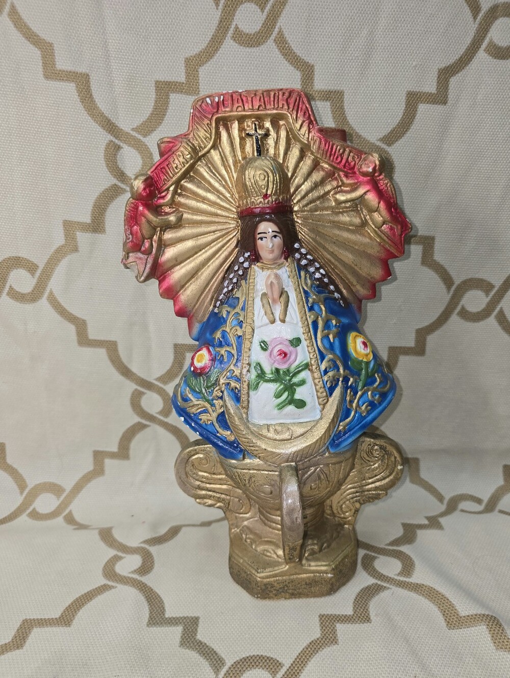 Virgen San Juan De Los Lagos 13¾" Our Lady Of San Juan De Los Lagos Plaster Read